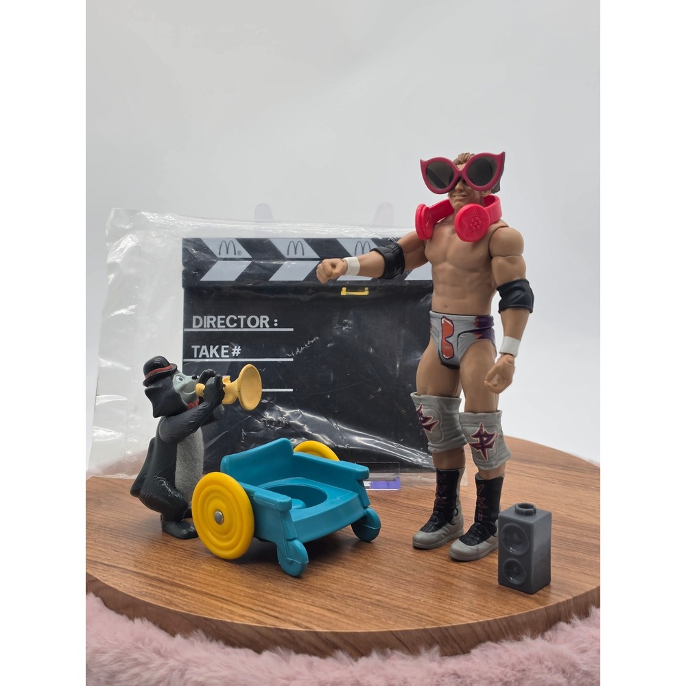 2013 Zack Ryder Matt Cardona Figure Dollhouse Scene Funny Lot of Mixed Toys